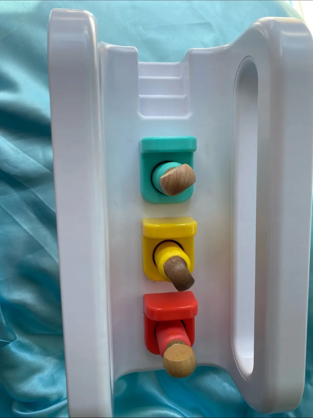 Lovevery Wooden Toy Bus with Colorful Pegs